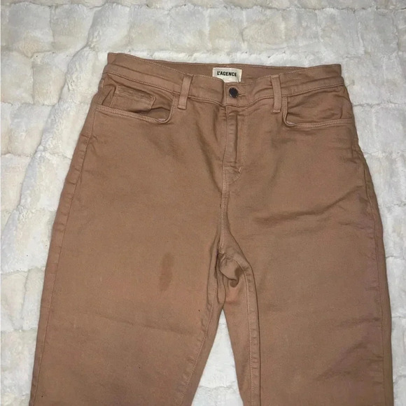 L’agence Tan Skinny Work Pants size 30 Womens Trouser Khaki / Cream Dress Pant - Picture 5 of 6